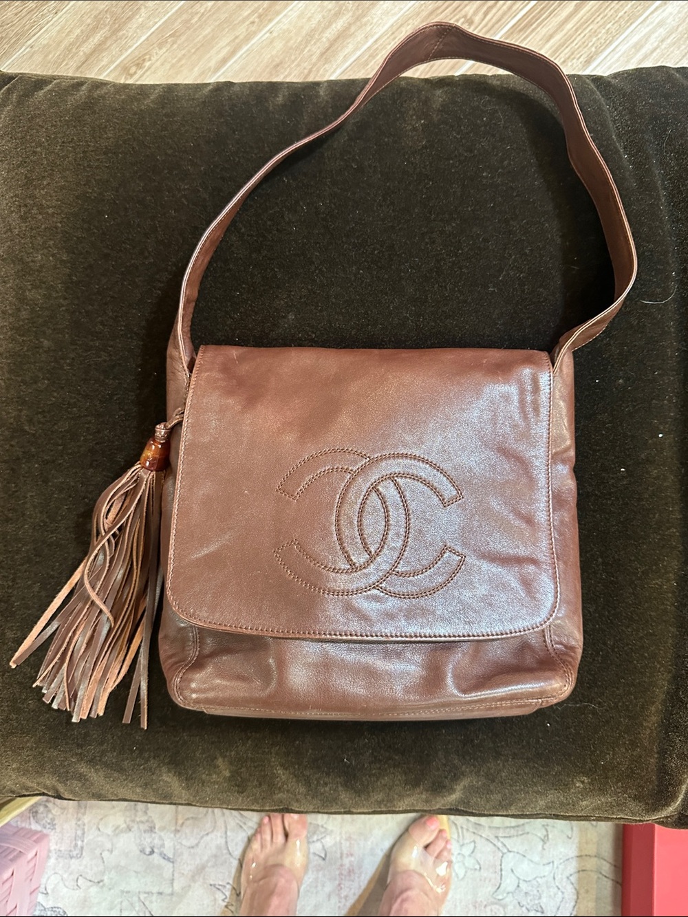 Vintage Lambskin Chanel y2k with tassle